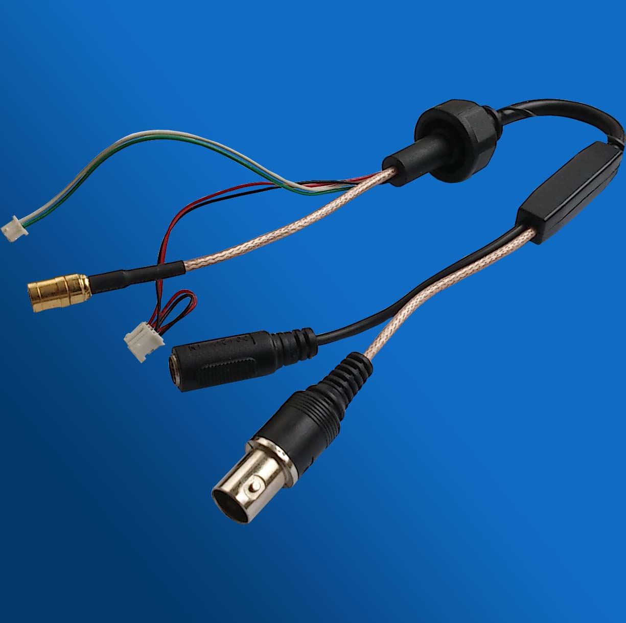 BNC+DC Jack +RF connectr cable assemblies